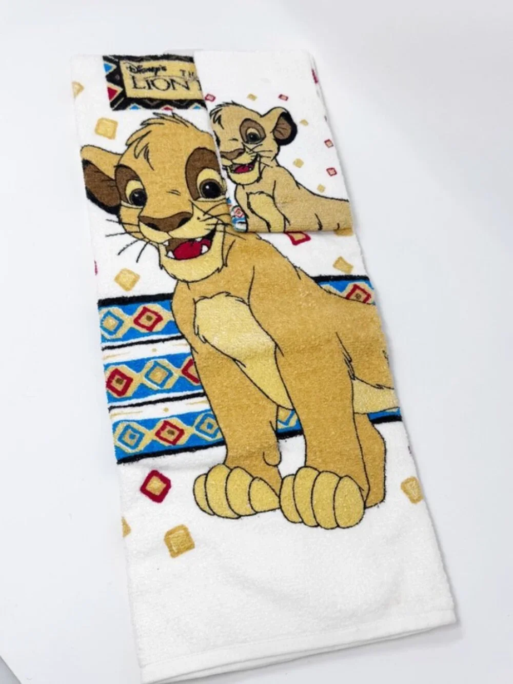 VTG Disney The Lion King Young Simba’s  Towel Wash Cloth   Cannon   1990s   NEW
